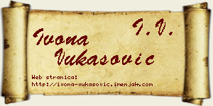 Ivona Vukasović vizit kartica